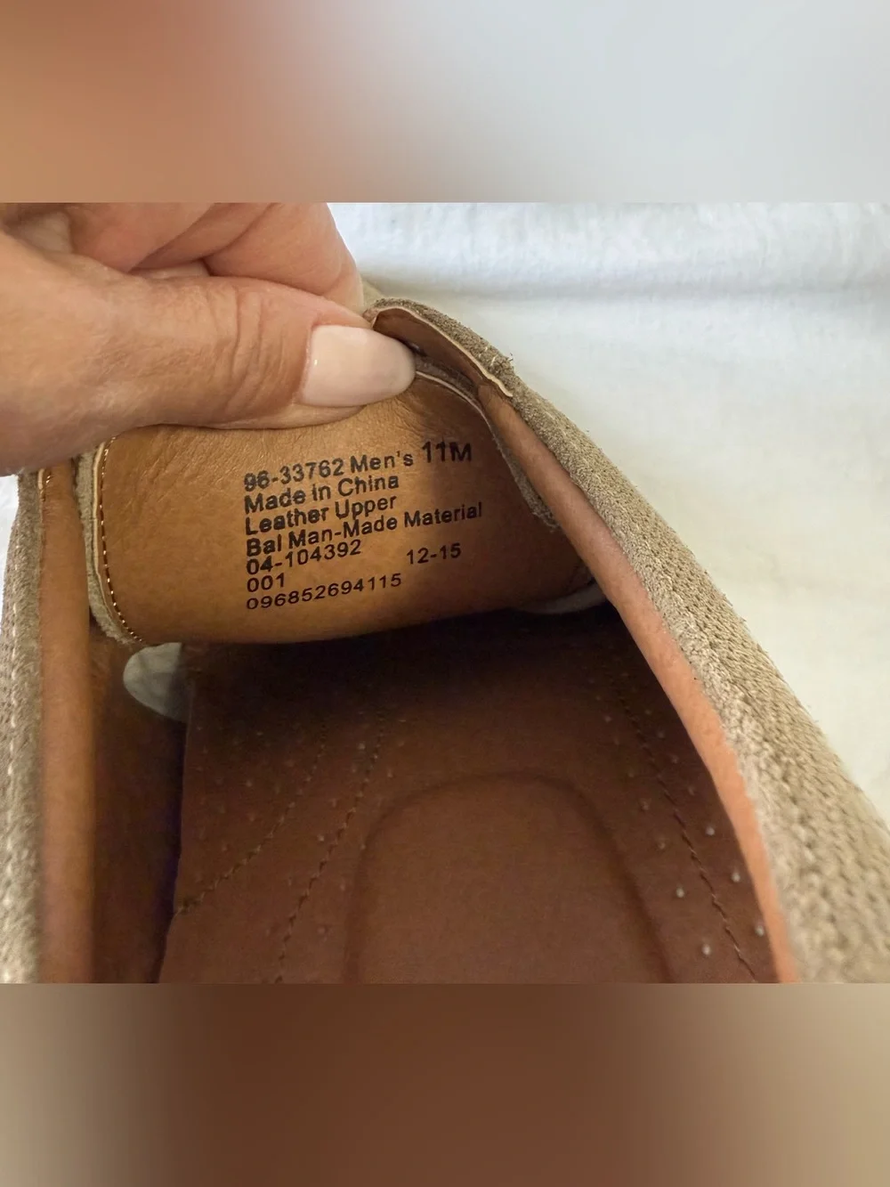 CHAPS | Mens 11 | Vandale Shoes Taupe Suede Leather Oxfords Lace Up